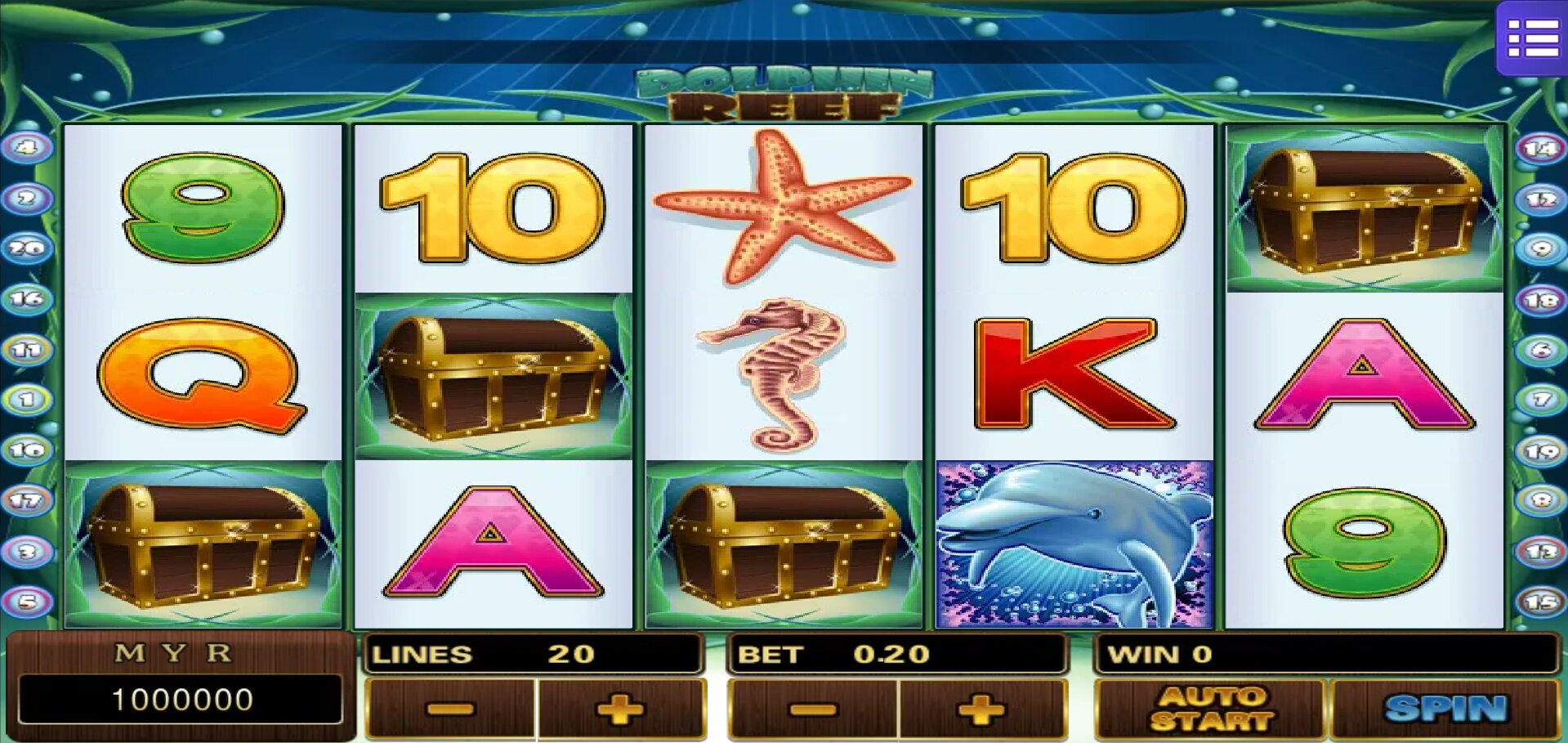 Contoh paparan Credit Mega888